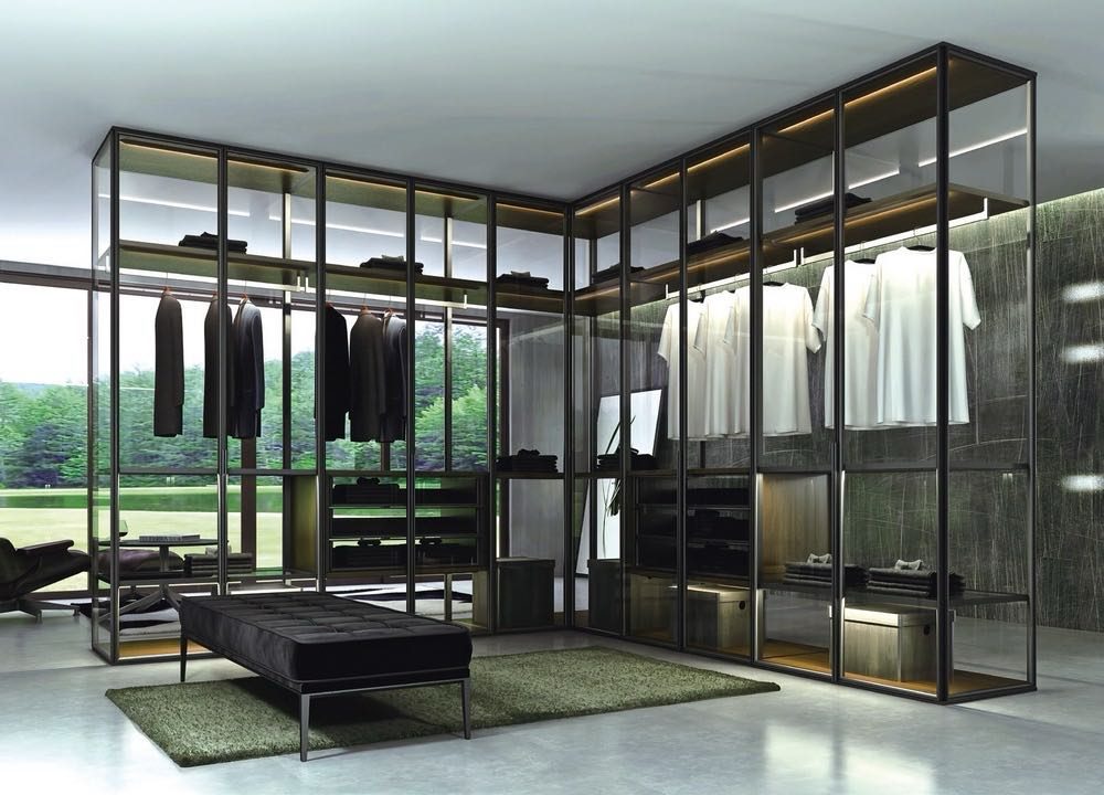 Open walk-in closet system