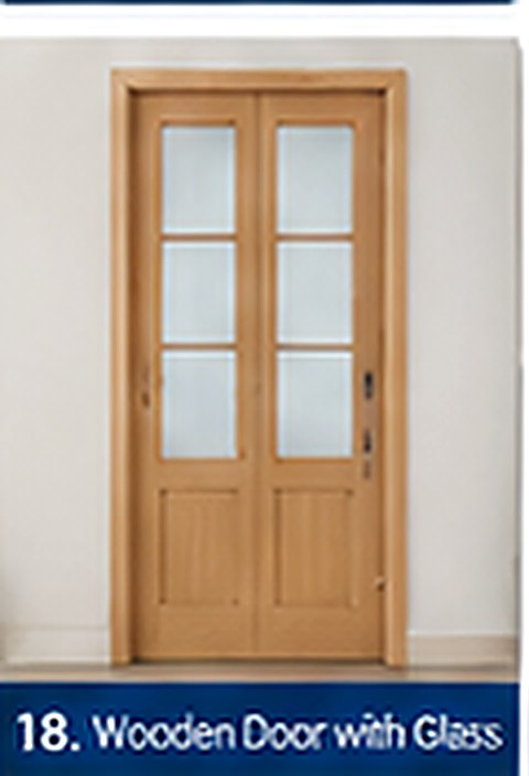 Wooden Door with Glass